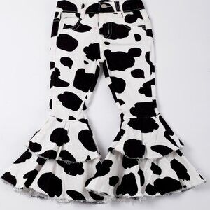 Cow Print Kids Pants
